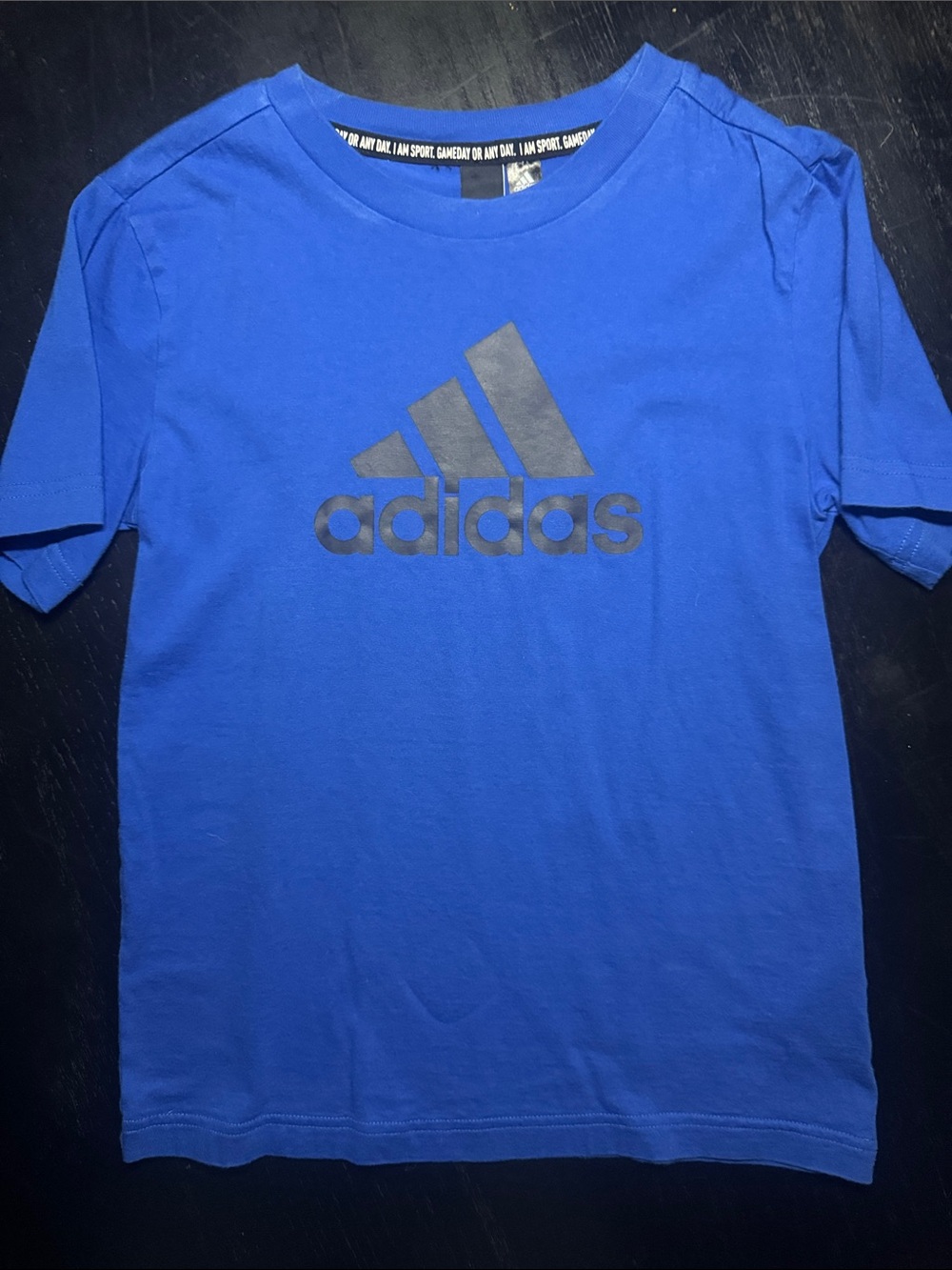 adidas Royal Blue Tee with Black Logo